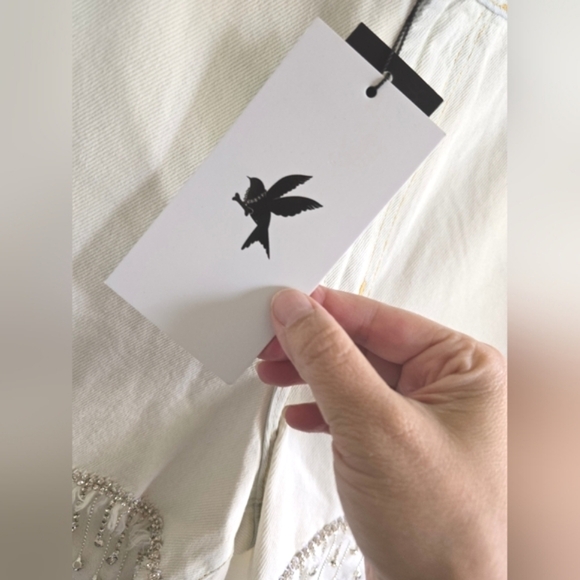 One Teaspoon, Razzle Dazzle Truckers Mid Waist Shorts,Bel Air Blue, Size 29, NWT - Picture 13 of 15